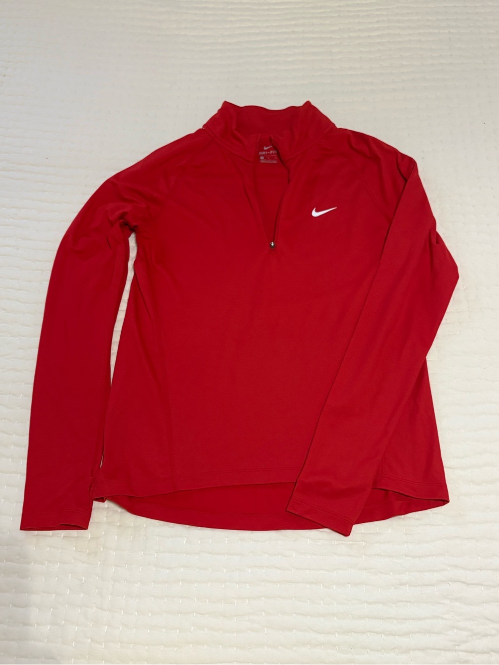 Nike Red Dri-FIT Quarter Zip Training Top